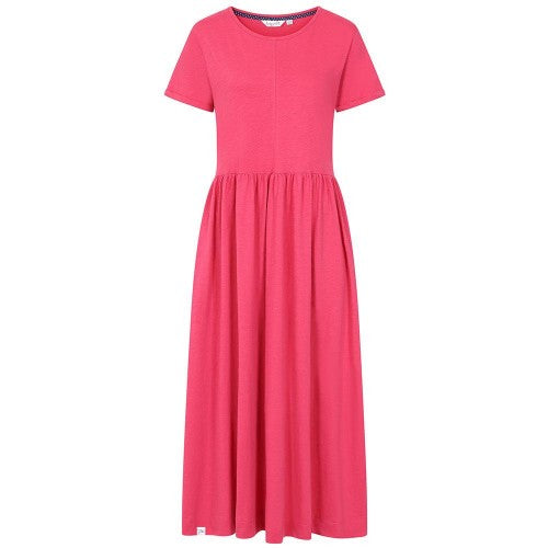 Front - Lazy Jacks Womens/Ladies Long Gathered Dress