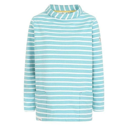Front - Lazy Jacks Womens/Ladies Striped Roll Neck Sweatshirt