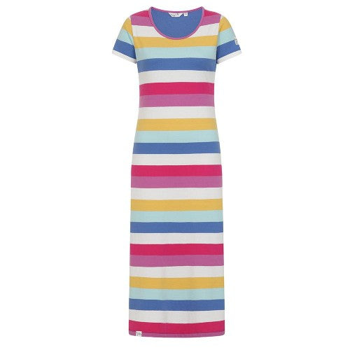 Front - Lazy Jacks Womens/Ladies Cotton Jersey Long Length T-Shirt Dress