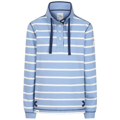 Front - Lazy Jacks Womens/Ladies Pique Button Neck Sweatshirt
