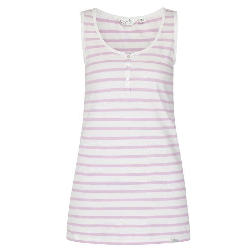 Front - Lazy Jacks Womens/Ladies Stripe Cotton Camisole