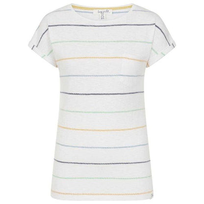 Front - Lazy Jacks Womens/Ladies Striped Textured T-Shirt