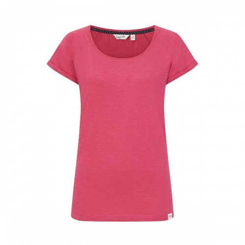 Front - Lazy Jacks Womens/Ladies Plain Roll Sleeve T-Shirt