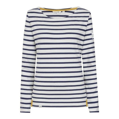 Front - Lazy Jacks Womens/Ladies Breton Contrast Striped Long-Sleeved T-Shirt