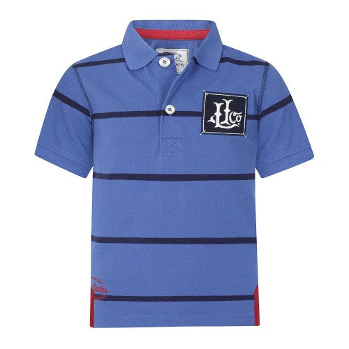 Front - Lazy Jacks Boys Broad Stripe Polo Shirt