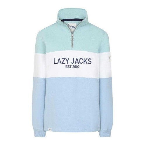 Front - Lazy Jacks Womens/Ladies Quarter Zip Sweatshirt