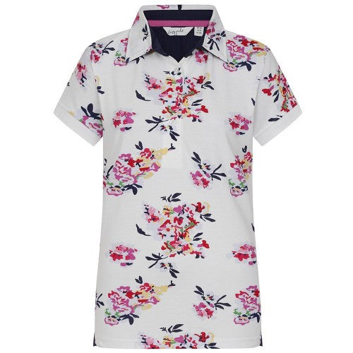 Front - Lazy Jacks Womens/Ladies Wildflower Polo Shirt