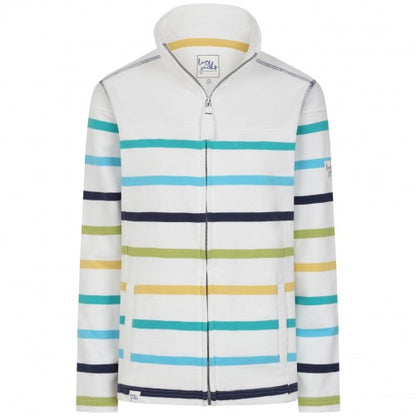 Front - Lazy Jacks Womens/Ladies Striped Full Zip Sweatshirt