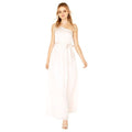 Front - Little Mistress Womens/Ladies Pearl One Shoulder Satin Top Maxi Dress