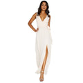 Front - Little Mistress Womens/Ladies Plunge Tie Maxi Dress