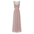 Front - Little Mistress Womens/Ladies Mink Pearl Yoke Maxi Dress