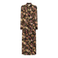 Front - Girls On Film Womens/Ladies Black Floral Shirt Dress