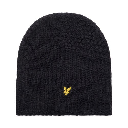 Front - Lyle & Scott Mens Ribbed Knitted Beanie