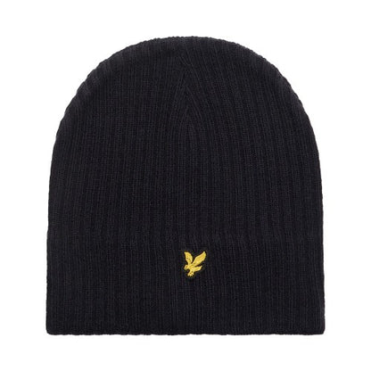 Front - Lyle & Scott Mens Ribbed Knitted Beanie