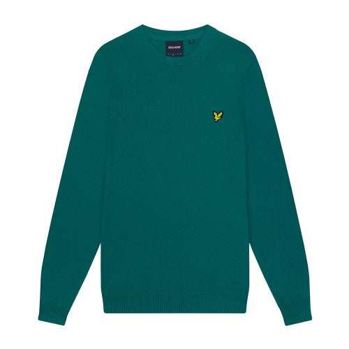Front - Lyle & Scott Mens Cotton Merino Crew Neck Jumper