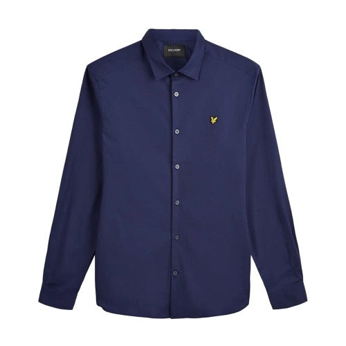 Front - Lyle & Scott Mens Poplin Slim Long-Sleeved Shirt