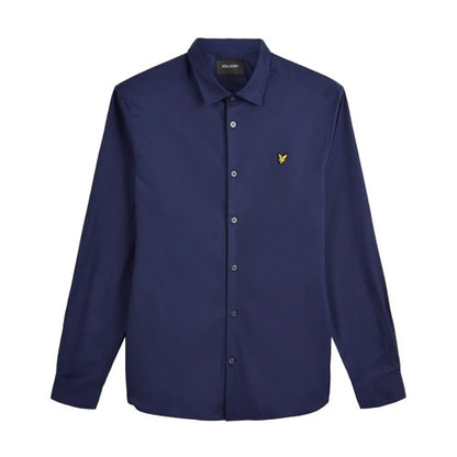 Front - Lyle & Scott Mens Poplin Slim Long-Sleeved Shirt