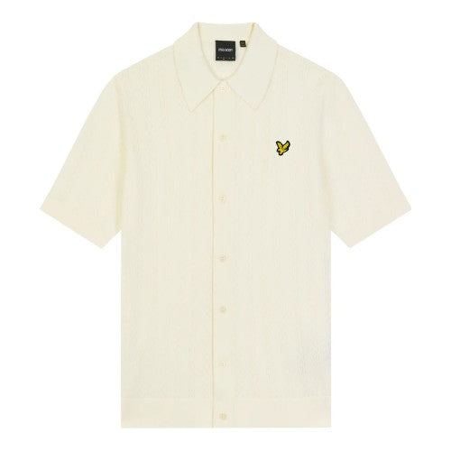 Front - Lyle & Scott Mens Stripe Textured Polo Shirt