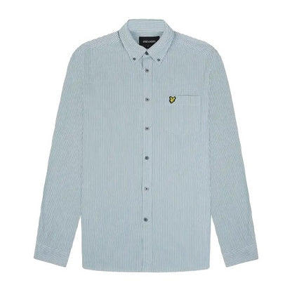 Front - Lyle & Scott Mens Stripe Oxford Shirt