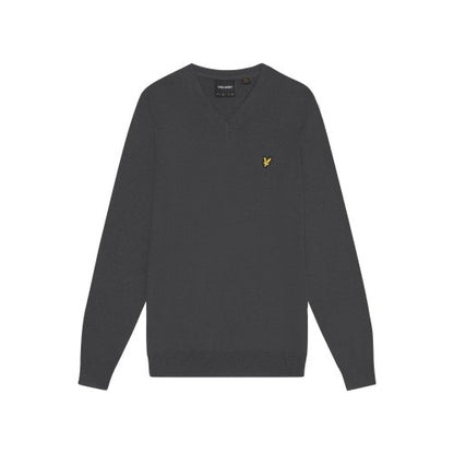 Front - Lyle & Scott Mens Cotton Merino V Neck Jumper
