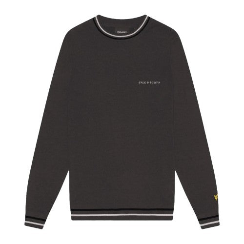 Front - Lyle & Scott Mens Embroidered Crew Neck Jumper