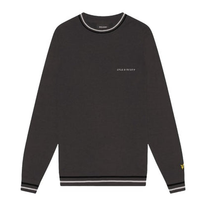 Front - Lyle & Scott Mens Embroidered Crew Neck Jumper
