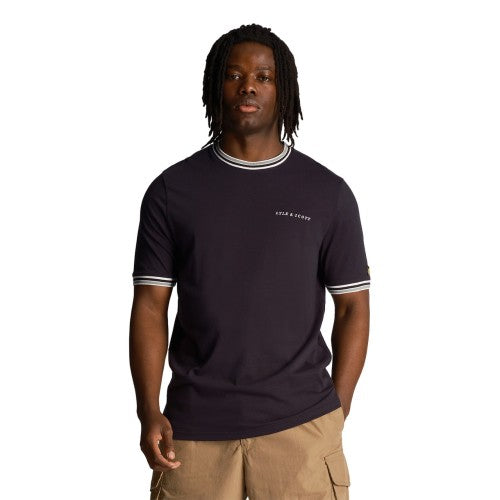 Front - Lyle & Scott Mens Embroidered Tipped T-Shirt