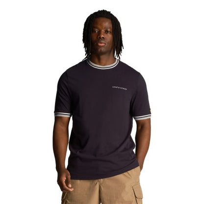 Front - Lyle & Scott Mens Embroidered Tipped T-Shirt