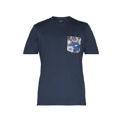 Front - Lyle & Scott Mens Floral Pocket T-Shirt