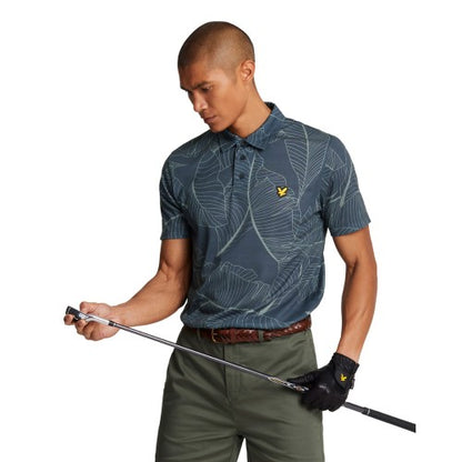 Front - Lyle & Scott Mens Floral Polo Shirt