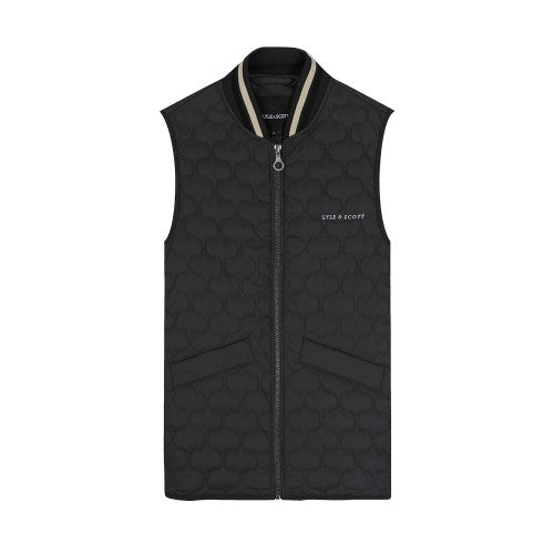 Front - Lyle & Scott Mens Quilted Sleeveless Gilet