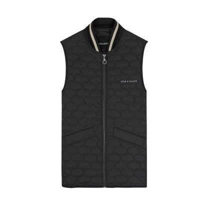 Front - Lyle & Scott Mens Quilted Sleeveless Gilet