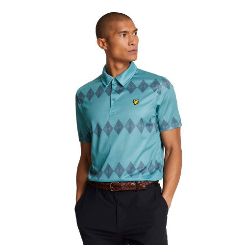 Front - Lyle & Scott Mens Argyle Polo Shirt