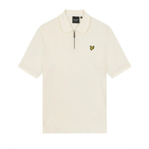 Front - Lyle & Scott Mens Stripe Textured Polo Shirt