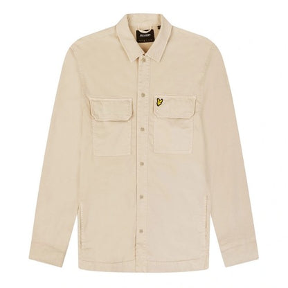 Front - Lyle & Scott Mens Garment Dyed Overshirt