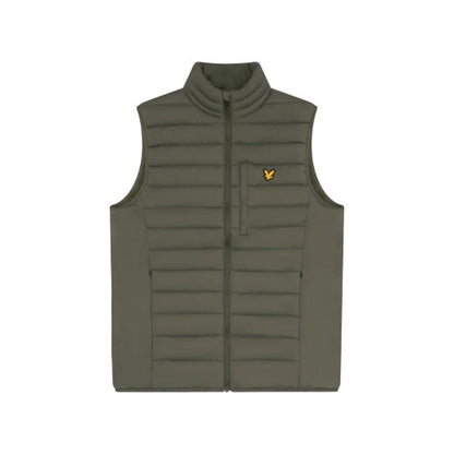 Front - Lyle & Scott Mens Stretch Quilted Sports Gilet