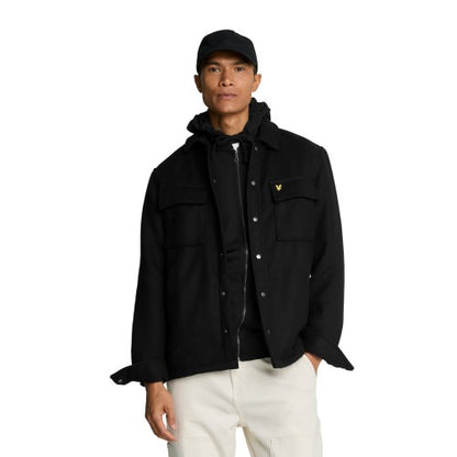 Front - Lyle & Scott Mens Brushed Overshirt