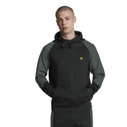 Front - Lyle & Scott Mens Colour Block Hoodie