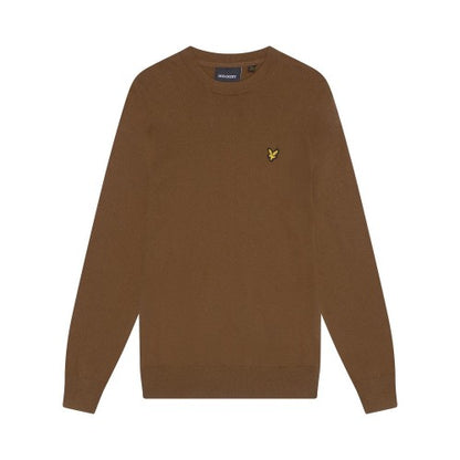 Front - Lyle & Scott Mens Cotton Merino Crew Neck Jumper