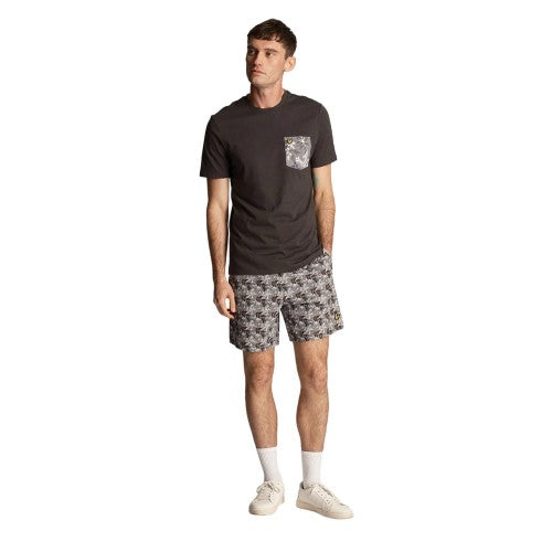 Front - Lyle & Scott Mens Resort Floral Swim Shorts