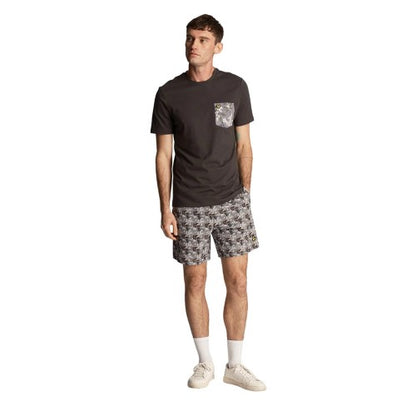 Front - Lyle & Scott Mens Resort Floral Swim Shorts
