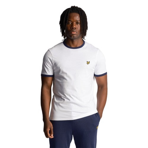Front - Lyle & Scott Mens Ringer T-Shirt