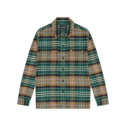 Front - Lyle & Scott Mens Checked Flannel Overshirt