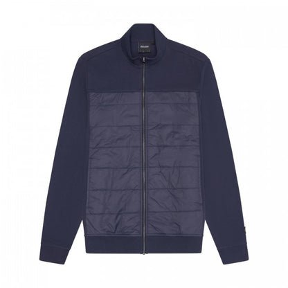 Front - Lyle & Scott Mens Panelled Hybrid Bomber Jacket