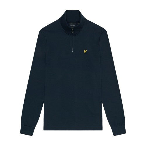 Front - Lyle & Scott Mens Interlock Quarter Zip Jumper