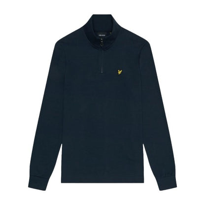 Front - Lyle & Scott Mens Interlock Quarter Zip Jumper