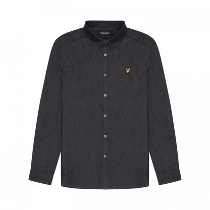Front - Lyle & Scott Mens Fine Denim Shirt