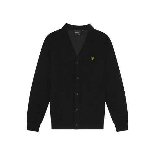 Front - Lyle & Scott Mens Double Knit V Neck Cardigan