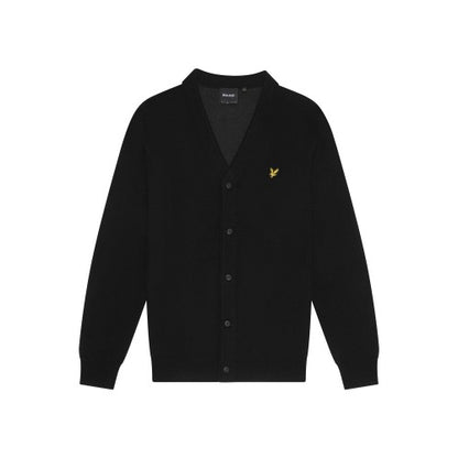 Front - Lyle & Scott Mens Double Knit V Neck Cardigan