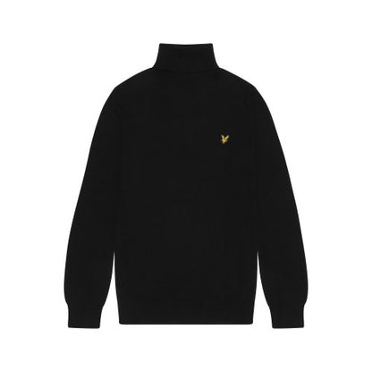 Front - Lyle & Scott Mens Cotton Merino Turtle Neck Jumper